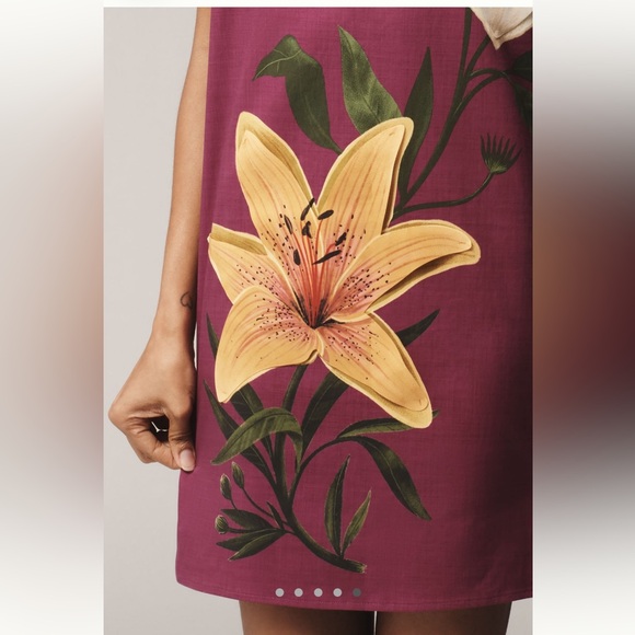 Farm Rio x Anthropologie Strapless 3D Floral Mini Dress - Picture 3 of 16